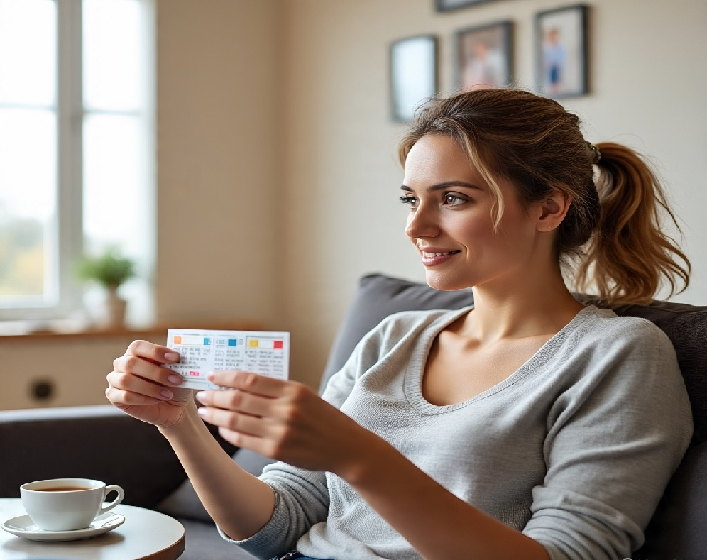 perempuan sedang minum teh sambil bermain togel